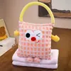 Manta Almohada de Monstruo de Dibujos Animados Linda Tres en Uno Cálida de Invierno Felpa Linda Manta para Siesta en Casa para Niñas