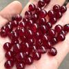 Conta de vidro vermelho granada com furo grande, abertura 2mm, pedra natural, contas soltas, feito à mão, miçangas, acessórios para joias DIY, atacado