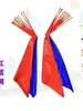 Palillos de danza mongola para niños, accesorios para estudiantes de jardín de infantes y escuela primaria, suministros para ejercicios y bailes entre clases, seda roja, especificación de 24 cm de longitud