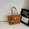 Bolso de Mano con Estampado de Oso para Mujer 2025 Nuevo Bolso Tote de Hombro de Gran Capacidad para Viaje Diario Bolso Grande para Clase de Estudiante