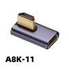 Adaptador HDTV 8K 2.1 macho-hembra de ángulo ascendente 90 grados 270 grados AM/AF Computadora TV adaptador ultra HD