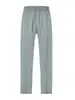 Pantalones casuales de verano para hombre, transpirables, de cintura alta con cordón, tejido de sarga de imitación de algodón, estilo europeo y americano, cruzados