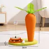 Tablero rascador para gatos con forma de zanahoria, Estructura para trepar gatos, Afilador de garras, Juguete para gatos, Resistente al desgaste, No suelta pelo, Poste rascador vertical de sisal para gatos, Extra Grande