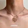 Collar con Colgante Dios del Sol Apolo Chealimpid/. Dorado Brillante Diseño de Nicho Cadena de Clavícula de Gama Alta