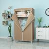 Armario Simple Personalizado para Apartamentos de Alquiler, Armario de Tela con Tubería de Acero Combinada, Almacenamiento a Prueba de Polvo con Cremallera en Forma de T, Armario Plegable Ensamblado