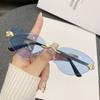 Gafas de Comercio Exterior para Mujer Cabeza de Leopardo Gafas de Sol Metálicas 2025 Nueva Llegada Sin Montura Personalizadas Ojo de Gato Europeas y Americanas Transfronterizas para Hombre