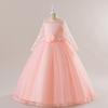 Vestido Infantil 2026 Transfronteiriço Aliexpress Ins Novo Vestido Longo de Renda para Meninas Vestido Infantil Saia
