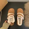 Zapatos de Nieve de Suela Blanda para Mujer Otoño e Invierno 2025 Zapatos de Mujer con Forro de Felpa Nuevos Zapatos Retro de Suela Gruesa Zapatos Birkenstock Mocasines Zapatos de Algodón