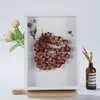 Marco de Fotos de Madera Casual con Flores Secas 3cm Estéreo Hueco Adornos de Marco de Flores Secas Regalo Hecho a Mano para el Día de San Valentín Personalización de Marco