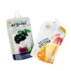 Bolsa con boquilla para beber leche de soya espesada de grado alimenticio bolsa para bebidas de papel de aluminio personalizada bolsa desechable para jugo logotipo personalizado
