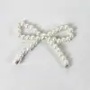 Estilo Chanel Lazo de Perlas Accesorios Tejidos a Mano Broche en Forma de Corazón DIY Decoraciones para Zapatos y Sombreros Accesorios para Ropa