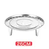 Bandeja para Cocinar al Vapor de Acero Inoxidable, Rejilla Redonda Multifuncional para Cocinar al Vapor, Bandeja Desmontable con Trípode para Albóndigas