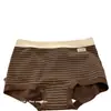 Cueca de cintura média, listrada na cor sal, macia, confortável, respirável, que absorve a umidade e cobre completamente os quadris; calcinhas de triângulo femininas, disponíveis para dropshipping
