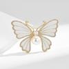Broche de Borboleta com Zircônia Inlaid Estilo Japonês e Coreano Esmalte Pintado à Mão de Alta Qualidade Broche Chique de Inseto para Casaco Terno Feminino