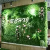 Parede de Plantas Simuladas Parede de Plantas Verdes Tridimensional Flores Artificiais Bíônicas Superfície de Parede de Fundo Paisagem Decoração de Parede Externa de Loja