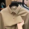 Camiseta de manga larga para hombre con lyocell, lino y algodón, nuevo estilo primavera/otoño 2026, polo de vestir casual para hombre con cuello