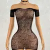 Body de renda sexy tipo rede europeu e americano para mulheres, com transparência, justo, estilo corset erótico para dormir, manga curta preta