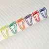 Clip para papel al por mayor a granel clip de pie de color recubierto de plástico clip de metal para oficina clip de pie pequeño para papel