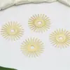 Novo material para joias DIY flor de girassol plana requintado acessórios de adorno de cabeça de joia retrô