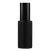 Botella de aceite spot esmerilado 100ml botella de emulsión negro mate botella de spray cilíndrica de vidrio hombro plano sub-embotellado de cosméticos
