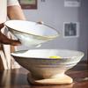 Cuenco Grande de Cerámica Estilo Japonés para Sopa, Cuenco Grande para Fideos del Hogar, Cuenco para Ramen, Cuenco Colorido para Fideos Instantáneos, Cuenco Ins de Gran Capacidad