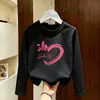 Camiseta para Niña Otoño 2026 Estilo Nuevo para Niñas Mayores, Algodón Puro Súper Linda de Manga Larga Estilo Coreano Camiseta Básica Infantil