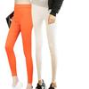 Nuevos Pantalones Casuales de Mujer para Otoño e Invierno, Leggings Brillantes de Cintura Media con Cremallera y Pierna Corta, Pantalones de Mujer de Moda Más Vendidos en Rebaja