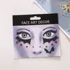 Pegatinas de Tatuaje de Halloween para Cara, Cejas y Ojos, Pegatinas de Tatuaje Temporales para Maquillaje, Decoración Facial, Pegatinas de Tatuaje con Purpurina