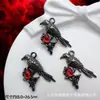 Estilo Oscuro Cuervo y Jaula Pájaro Rosa Europeo y Americano Colgante Colgante DIY Pulsera de Cuentas Collar Broche Accesorios