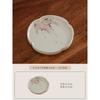Juego de té kung fu de burbuja seca de tamaño pequeño con flor de glicina pintada a mano, accesorios para ceremonia del té, bandeja de té, bandeja de cerámica, mesa de té, maceta con encaje