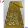 Tela de Encaje Francés Retro Totalmente Bordada con Cuentas y Bordado Estéreo, Encaje de Lentejuelas para Novia