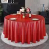 Mantel para Mesa Redonda Grande de Hotel Impermeable y a Prueba de Aceite Sin Lavado Mantel para Mesa de Restaurante Cubierta para Plato Giratorio Manteles Redondos de Lujo Ligero Gama Alta