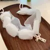 Gargantilla de encaje con rosa blanca romántica, banda para el cuello de malla, gargantilla de lujo accesible de alta gama, collar gargantilla con banda cruzada para el cuello
