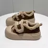 Zapatos de Algodón con Velcro para Mujer, Engrosados con Forro Polar, Nuevo Estilo Invierno 2026, Mocasines sin Cordones, Zapatillas Cálidas Ugly-Cute para Dedo Gordo