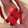 Calcetines Rojos para Mujeres en su Año Zodiacal, Calcetines Rojos Festivos de Media Pantorrilla para Hombres y Mujeres, Calcetines de Año Nuevo con Texto de Fortuna y Prosperidad, Calcetines Ab Tridimensionales