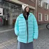 Outono e Inverno Roupas de Casal para Homens e Mulheres, Jaquetas de Algodão Leves e Costuradas Estilo Coreano Soltas com Capuz Curto, Modernas e Versáteis