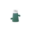 Botella de silicona portátil para almacenamiento de belleza y cuidado de la piel, botella dispensadora de apretar cosmética con forma de cactus para viajes, compacta y duradera