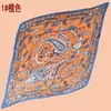 Verano Nuevo Temperamento Estampado de Flor de Anacardo Seda Plisada Protector Solar 70 Bufanda de Seda Bufanda Cuadrada Pequeña para Mujer Fabricantes