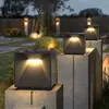 2026 Lámpara de Poste de Puerta Simple Nueva Cabezal de Lámpara Solar para Postes de Puerta para Patio de Villa Lados de la Puerta Accesorios de Iluminación Decorativos para Patio
