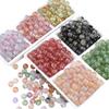 8mm de vidro gelo transparente dupla talão de tinta florescendo contas de ouro DIY artesanal colar pulseira jóias acessórios contas soltas
