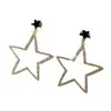 Pendientes personalizados de estrella de cinco puntas exagerada para mujer Corea del Sur elegante colgante largo versátil sexy estrella de celebridad de Internet pendientes pendientes