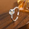 Anillo abierto de personalidad de flor de cerezo pequeña y fresca de moda simple para mujer al por mayor