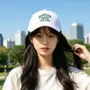 Boné de Baseball com Bordado de Letras Grandes para Mulheres, Estilo Coreano Versátil Casual com Proteção Solar Que Faz o Rosto Parecer Menor