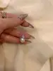 Colar com Pingente de Pérola de Diamante Zircônia para Mulheres Estilo Frio Simples Ins Nicho Luxo Acessível Corrente de Clavícula Versátil