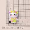 Accesorios de resina para hacer tú mismo con forma de gato, tarjeta pequeña brillante de dibujos animados, horquilla hecha a mano, carcasa para teléfono móvil, taza de agua, tocados, lote