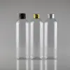 250MLTM garrafa PET transparente garrafa de ombro redondo garrafa com tampa de alumínio garrafa de plástico material de embalagem cosmética garrafa de loção garrafa cosmética