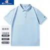 Camisa polo de algodão 220g com bordado graffiti Champion, novo estilo de verão para homens e mulheres, camiseta casual esportiva com gola polo