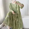 Pijama Extralargo para Mujer Primavera y Otoño Camisón Verano para Mujer Nuevo Pijama de Algodón Seda Talla Grande Vestido de Sensación de Alta Gama