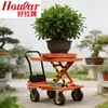Plataforma elevadora Hoular para césped, camión móvil para bonsáis, hidráulico, con empuje manual, para elevar plantas en maceta.