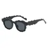 Nuevas gafas de sol ovaladas personalizadas de hip hop transfronterizas, a la moda, combinan con todo, diseño de girasol, gafas de sol para mujer al por mayor